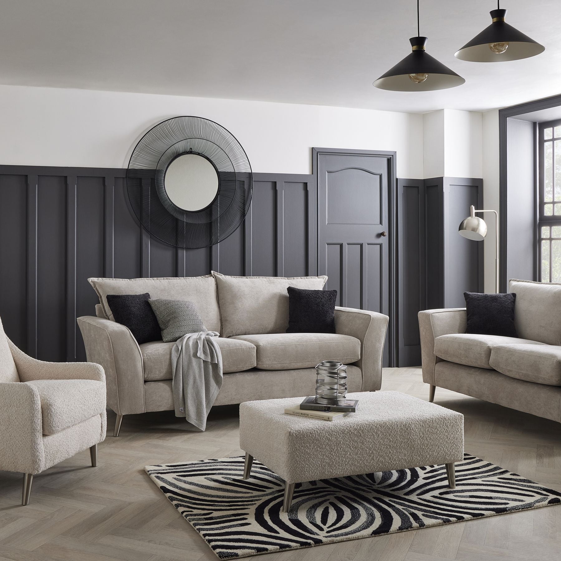 Aurora Black Wire Mirror from Sage and Wyld