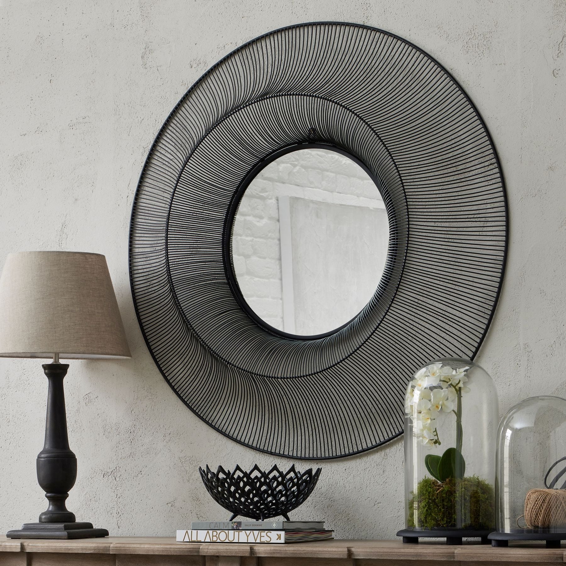 Aurora Matt Black Wire Mirror from Sage and Wyld
