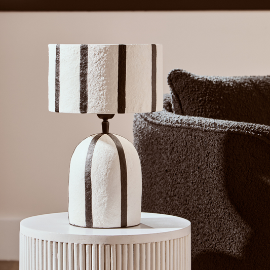 Bowen Black and White Stripe Table Lamp
