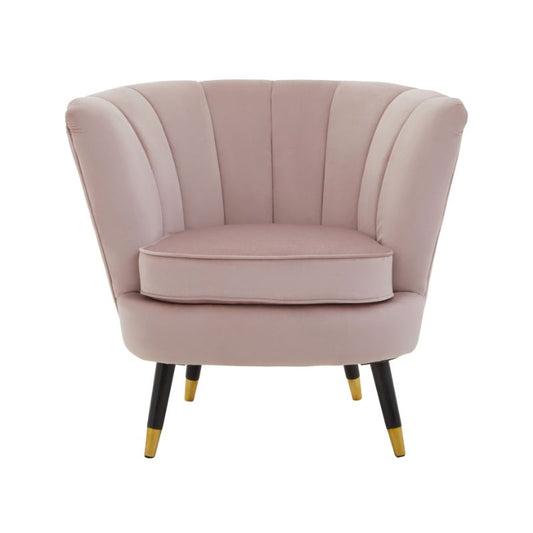 Cora Dusty Pink Velvet Accent Chair