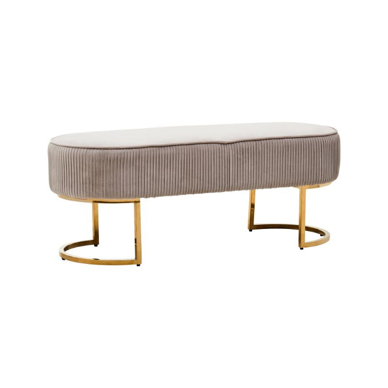Etta Mink Velvet Ottoman