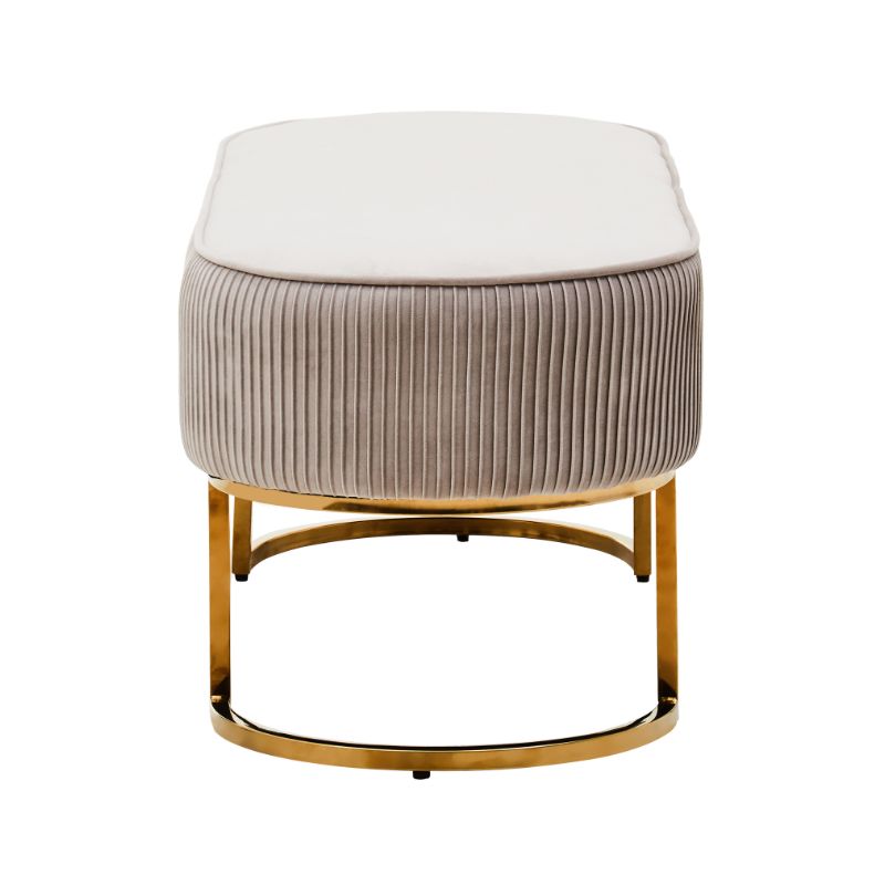 Etta Mink Velvet Ottoman