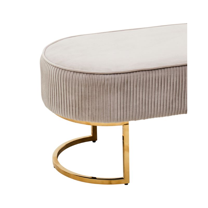 Etta Mink Velvet Ottoman