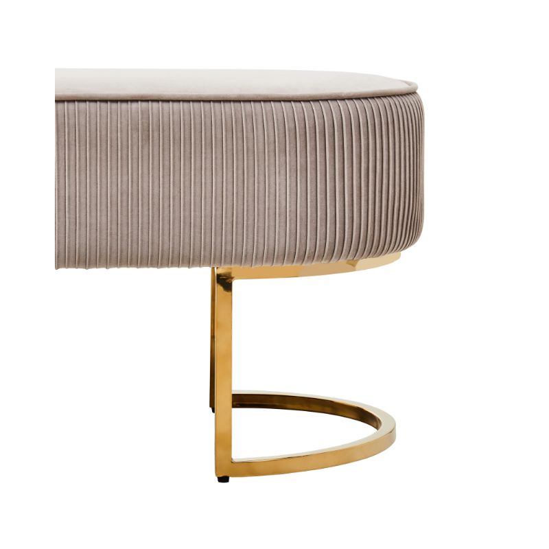 Etta Mink Velvet Ottoman