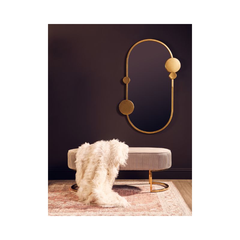 Etta Mink Velvet Ottoman