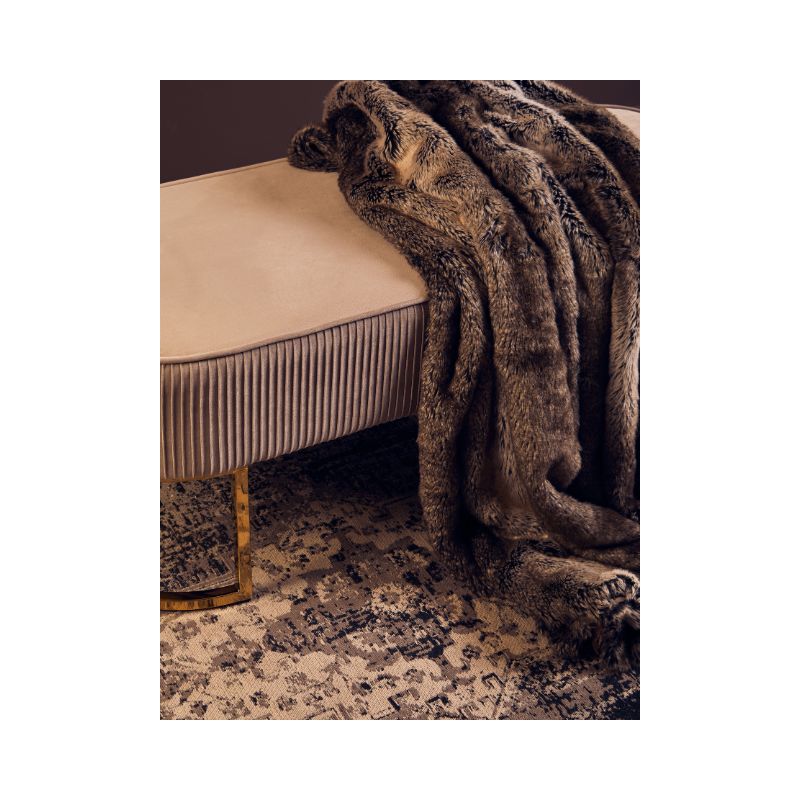 Etta Mink Velvet Ottoman