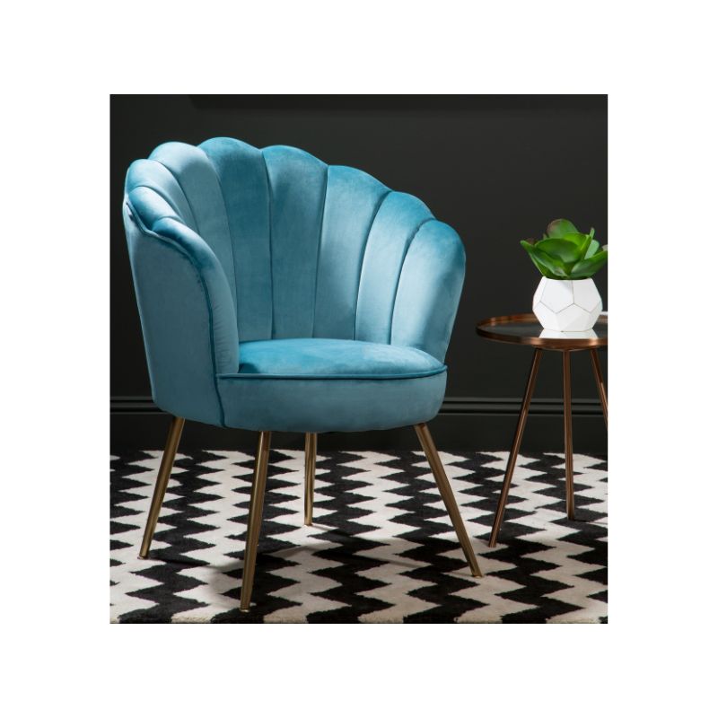 Freya Velvet Scalloped Chair