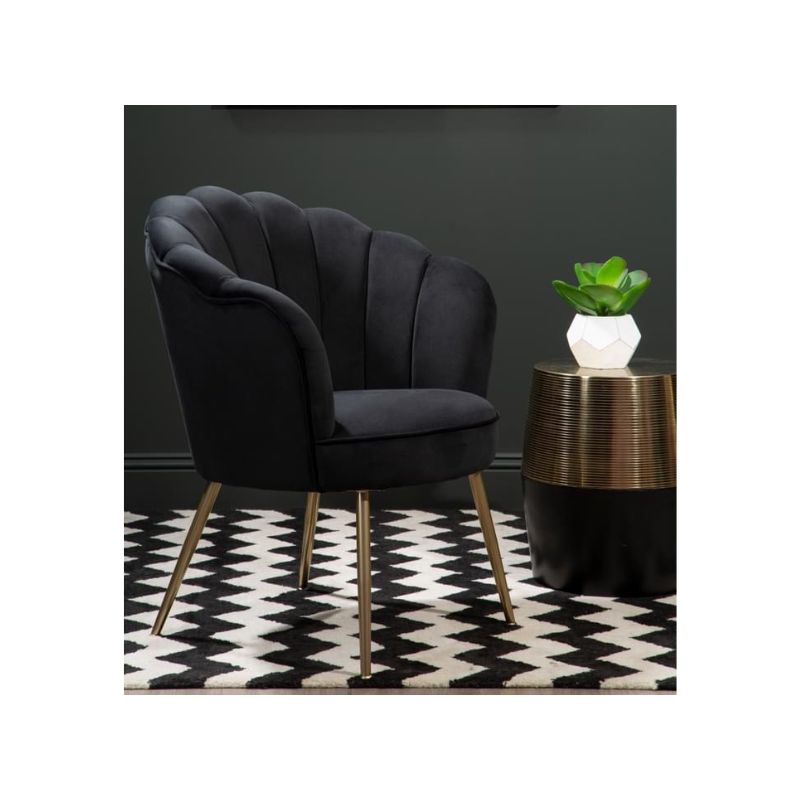 Freya Velvet Scalloped Chair