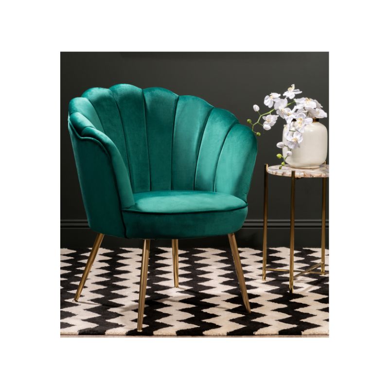 Freya Velvet Scalloped Chair