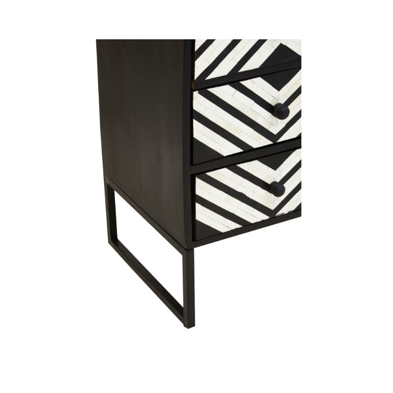Gia Monochrome Three Drawer Chest