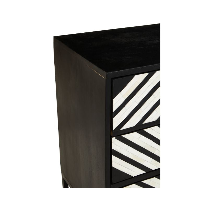 Gia Monochrome Three Drawer Chest