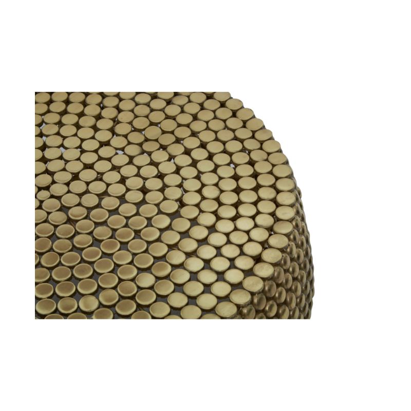 Giulia Gold Finish Beaded Coffee Table