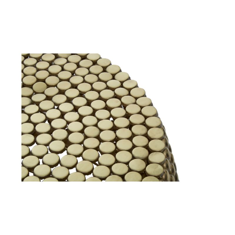 Giulia Gold Finish Beaded Coffee Table