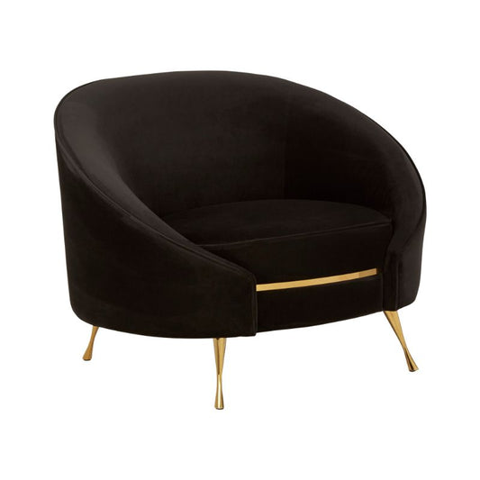 Isla Velvet Black Armchair