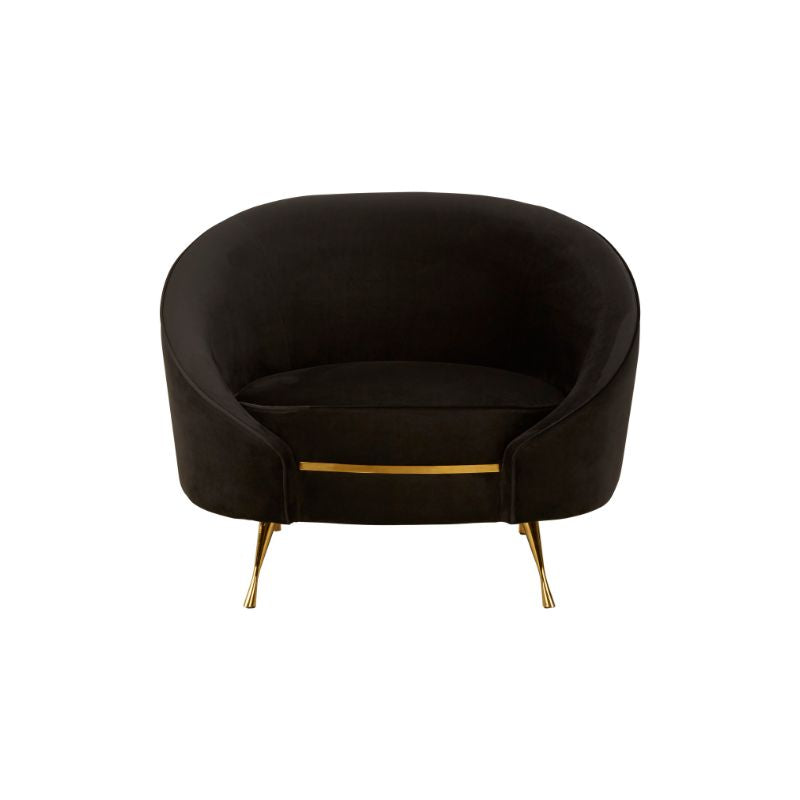 Isla Velvet Black Armchair