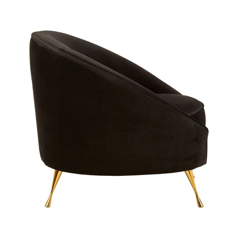 Isla Velvet Black Armchair