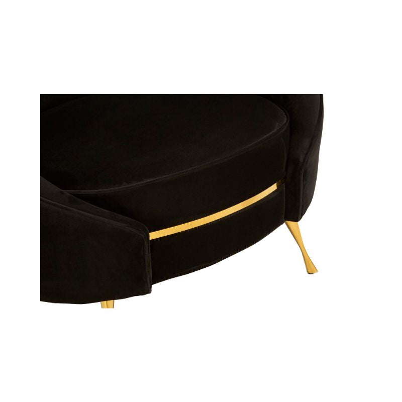 Isla Velvet Black Armchair