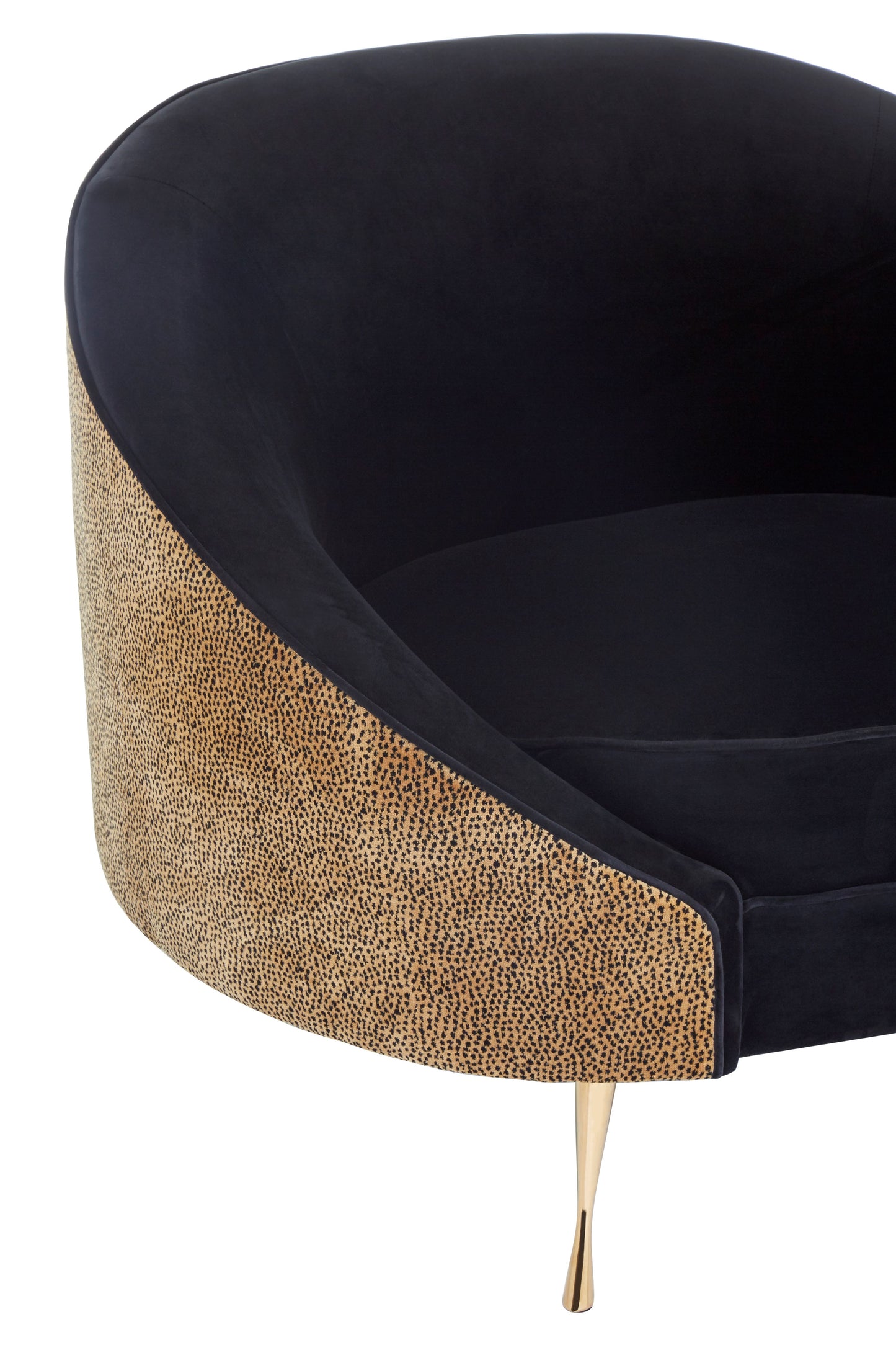Isla Velvet Leopard Print Armchair
