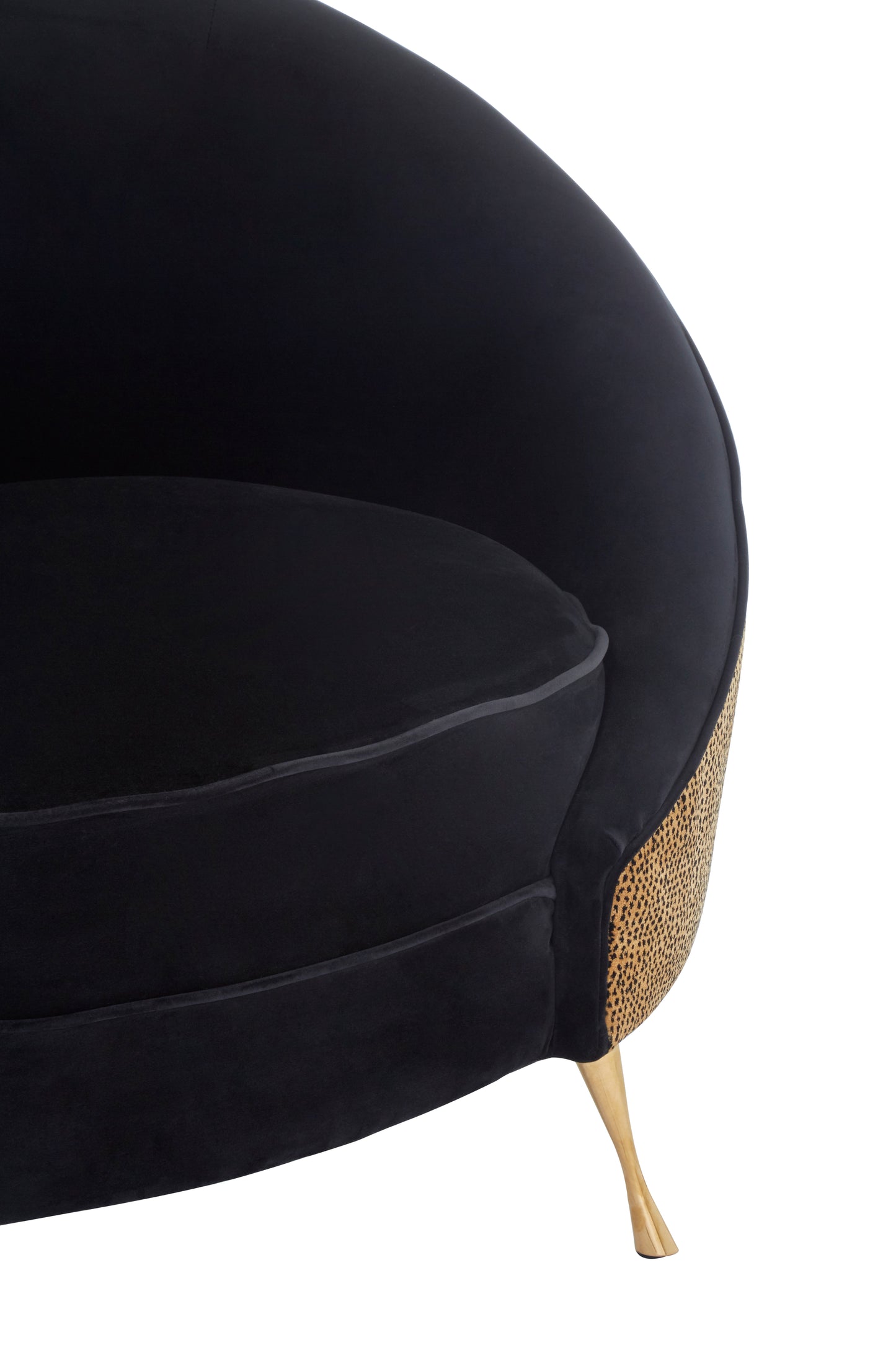Isla Velvet Leopard Print Armchair