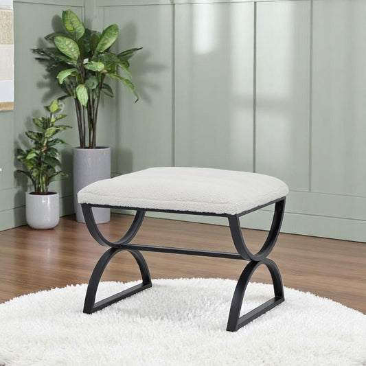 Kaye Ribbed Boucle Foot Stool