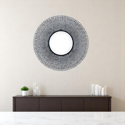 La Paz Black Large Wire Mirror