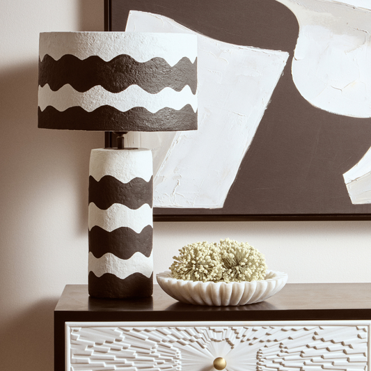 Maeve Black and White Table Lamp