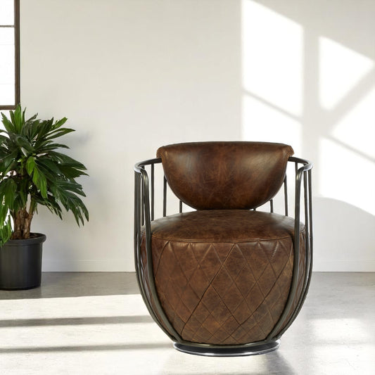 Nihira Brown Swivel Chair