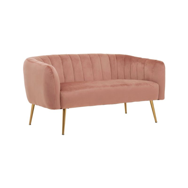 Ophelia Pink Luxe Velvet Sofa