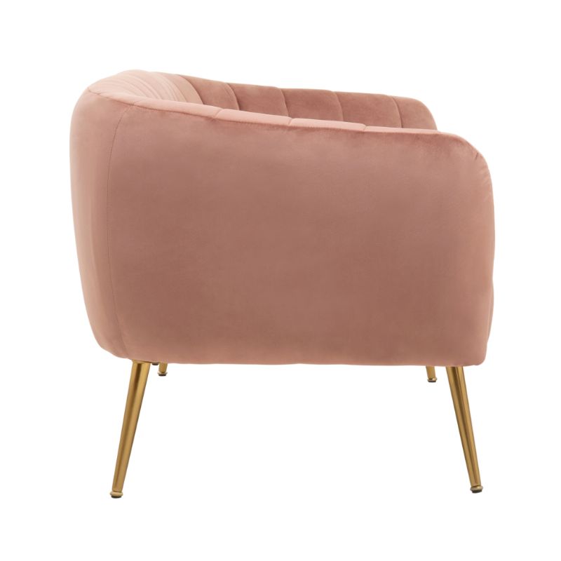 Ophelia Pink Luxe Velvet Sofa