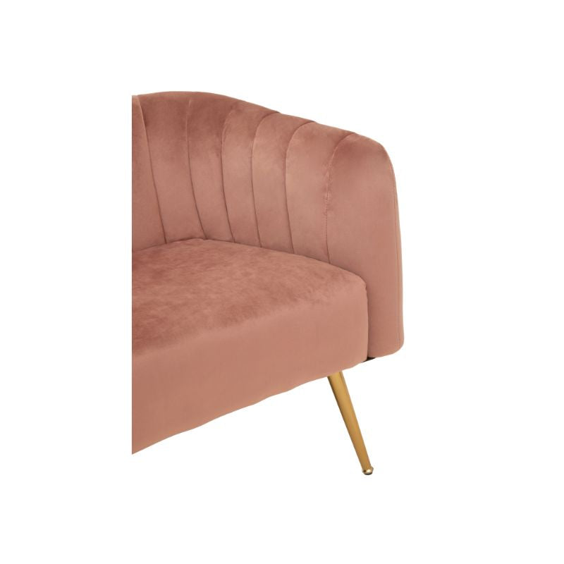 Ophelia Pink Luxe Velvet Sofa