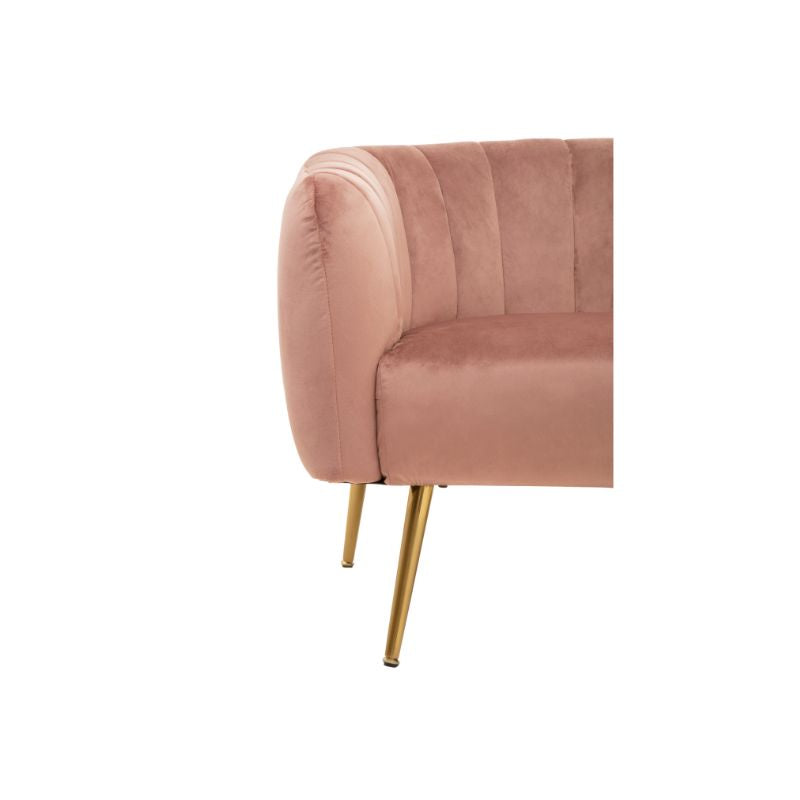 Ophelia Pink Luxe Velvet Sofa