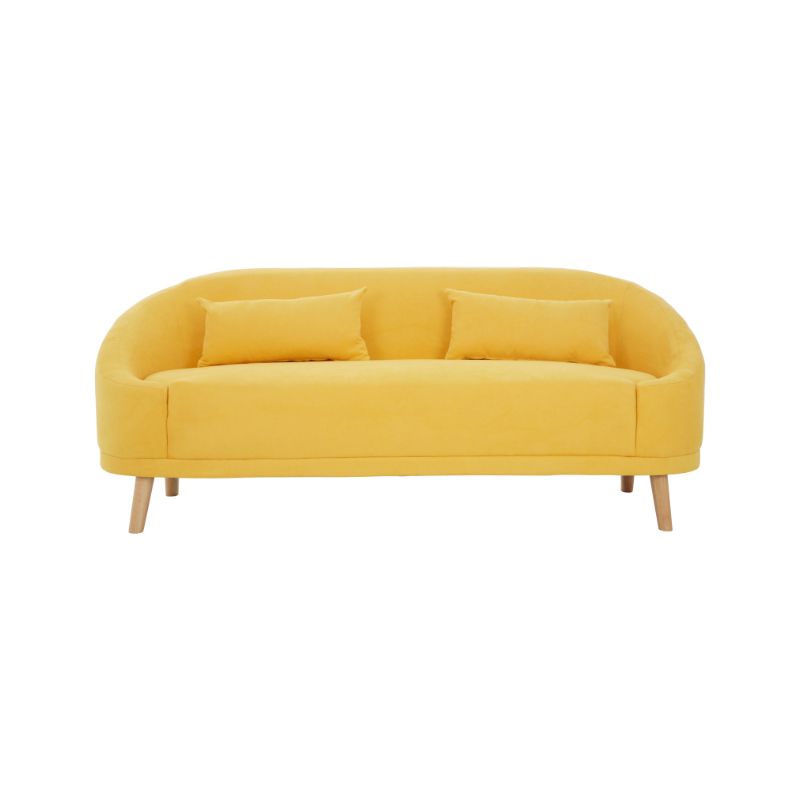 Sadie Yellow Linen Sofa