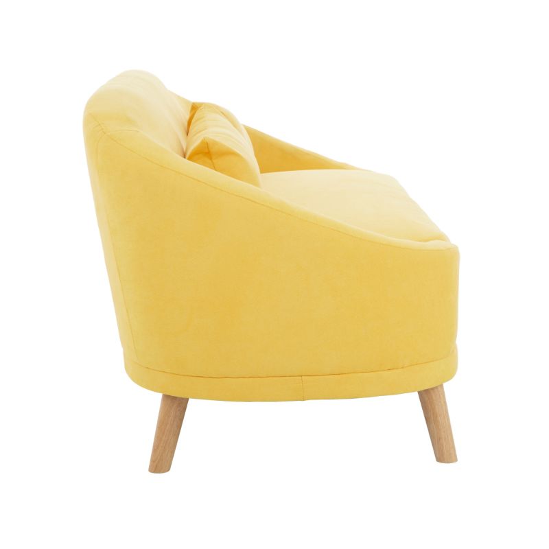 Sadie Yellow Linen Sofa