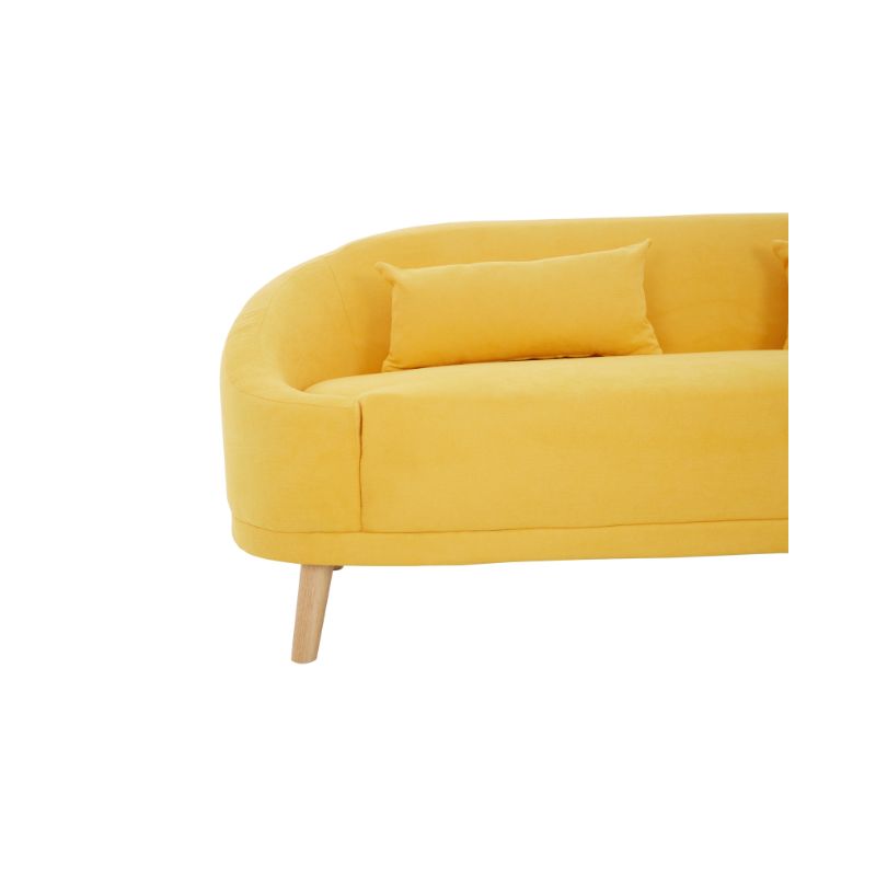 Sadie Yellow Linen Sofa