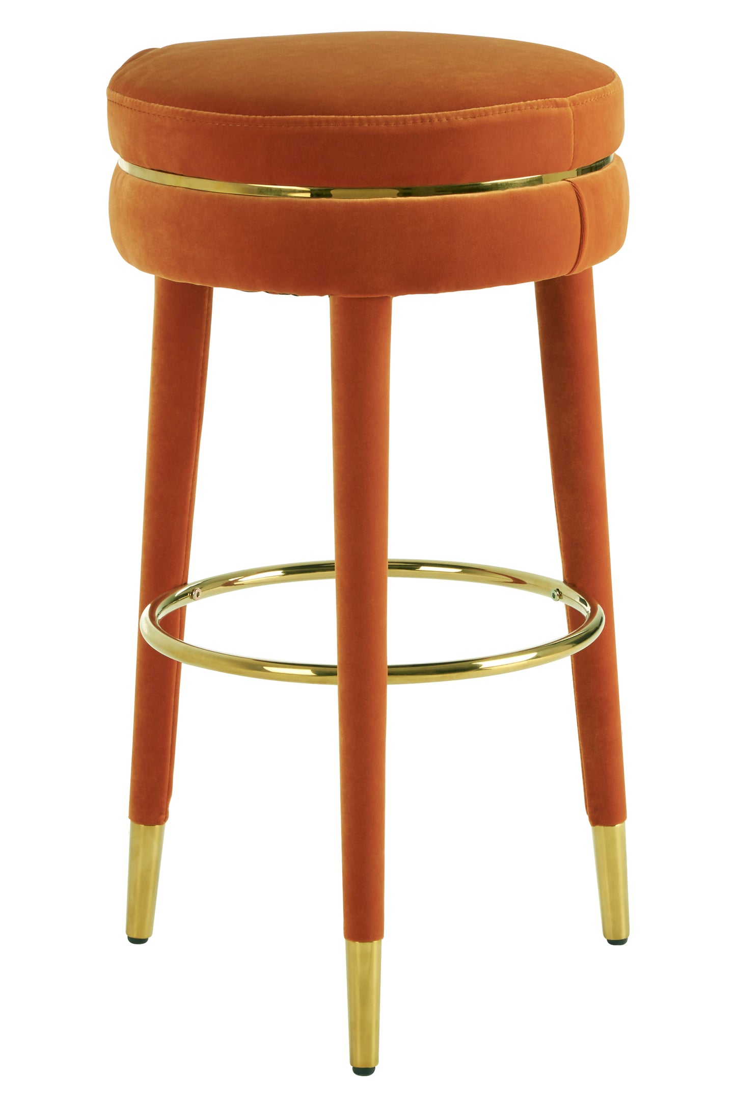 Santa Rosa Velvet Orange Bar Stool