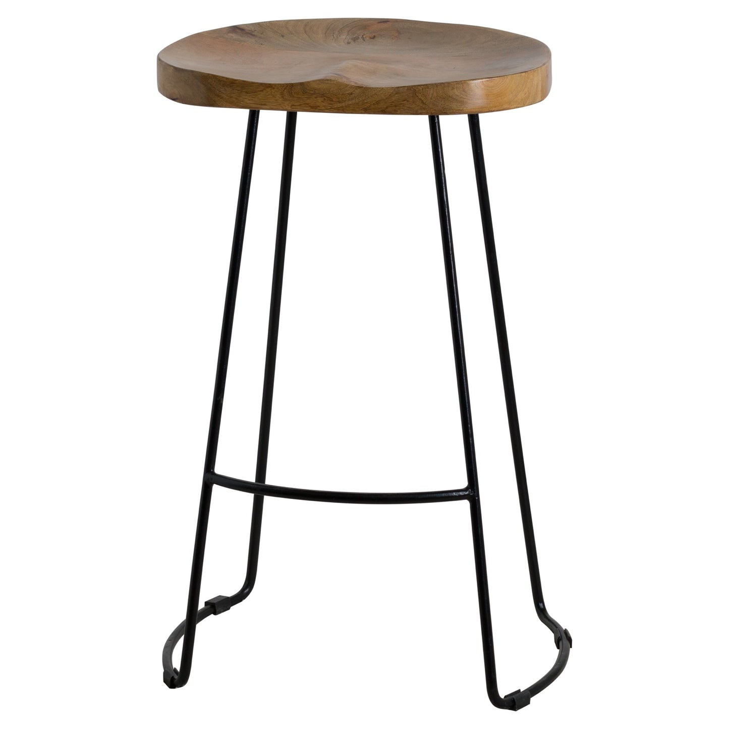 The Mills Hardwood Shaped Barstool
