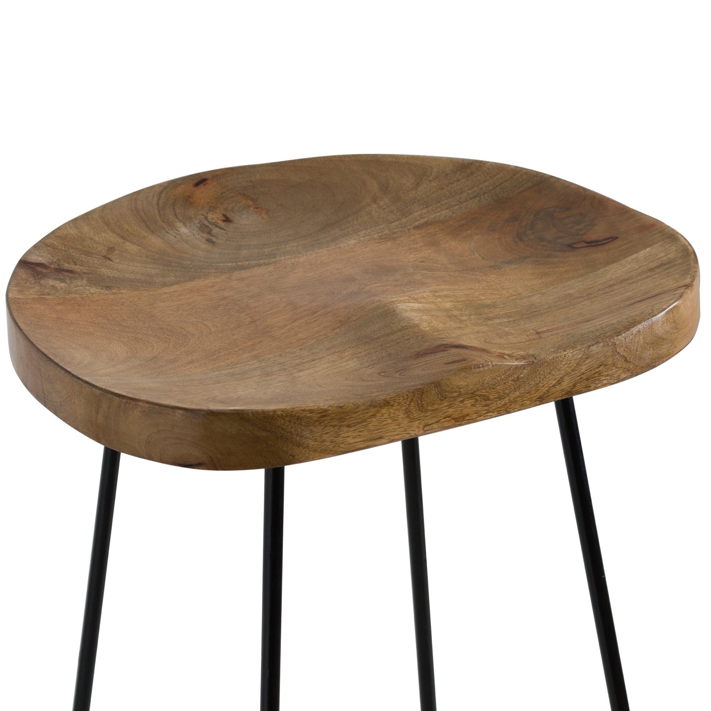 The Mills Hardwood Shaped Barstool