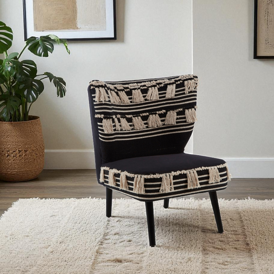 Vivi Black Moroccan Chair