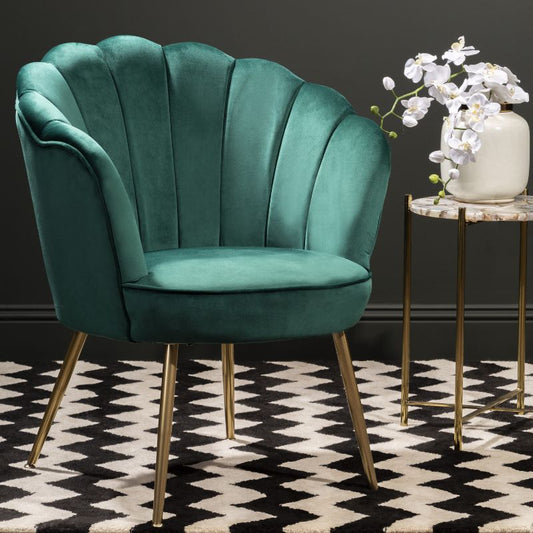 Freya Velvet Scalloped Chair