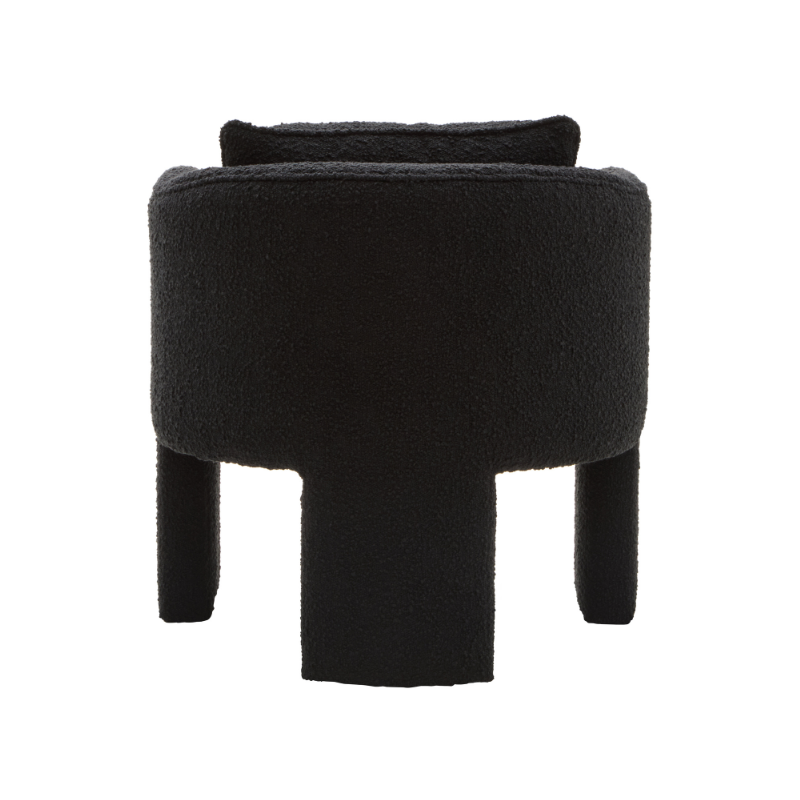 Ayden Black Boucle Fabric Armchair