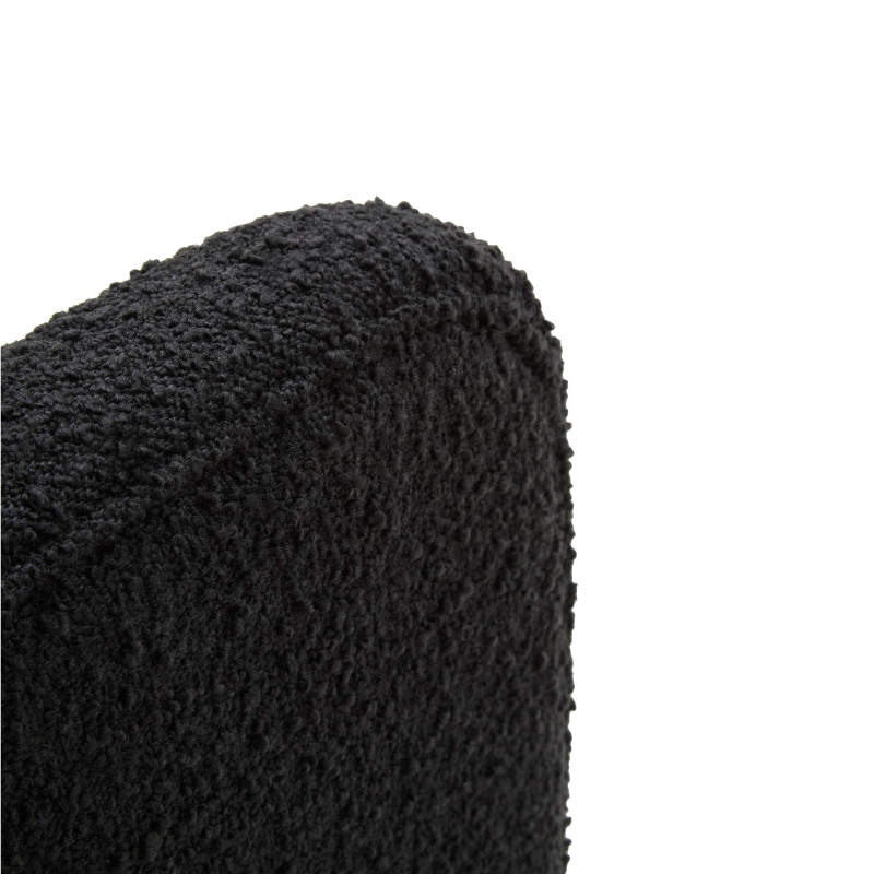 Ayden Black Boucle Fabric Armchair