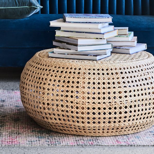 Bali Rattan Circular Coffee Table.