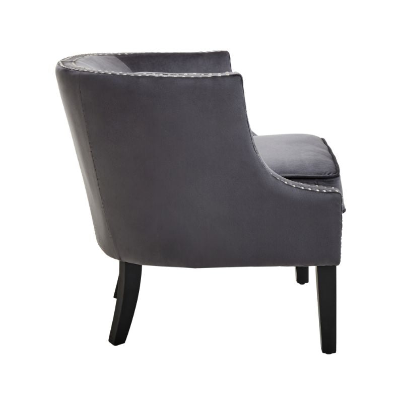 Belvedere Grey Studded Chair