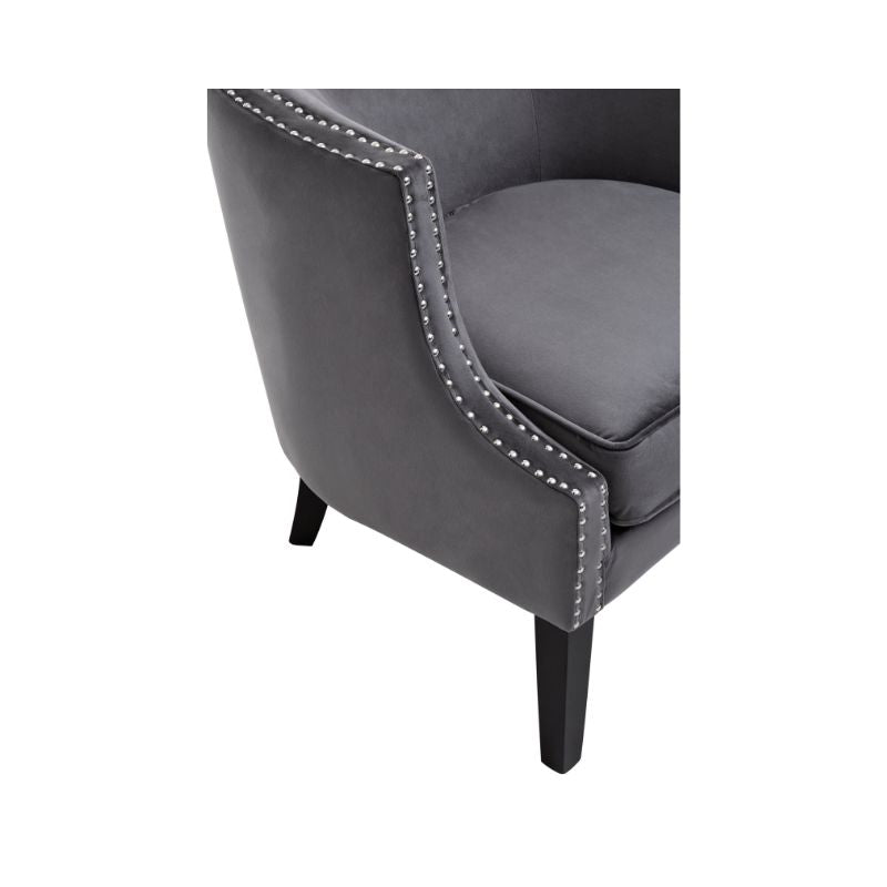 Belvedere Grey Studded Chair