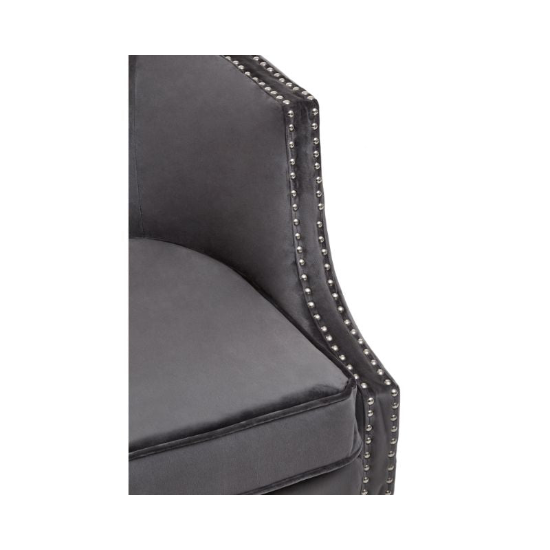 Belvedere Grey Studded Chair