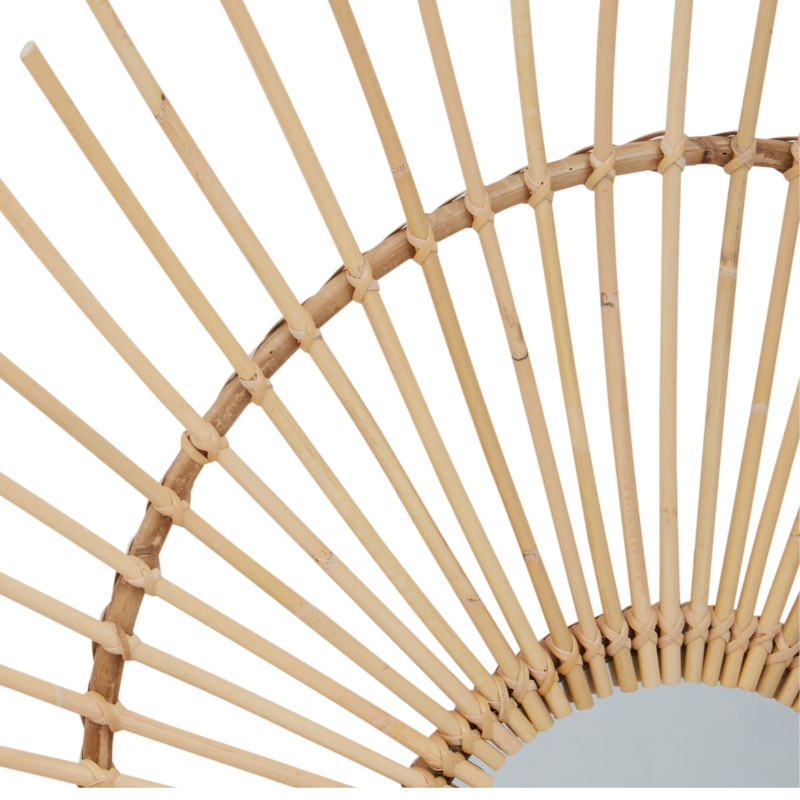 Calla Round Natural Rattan Wall Mirror
