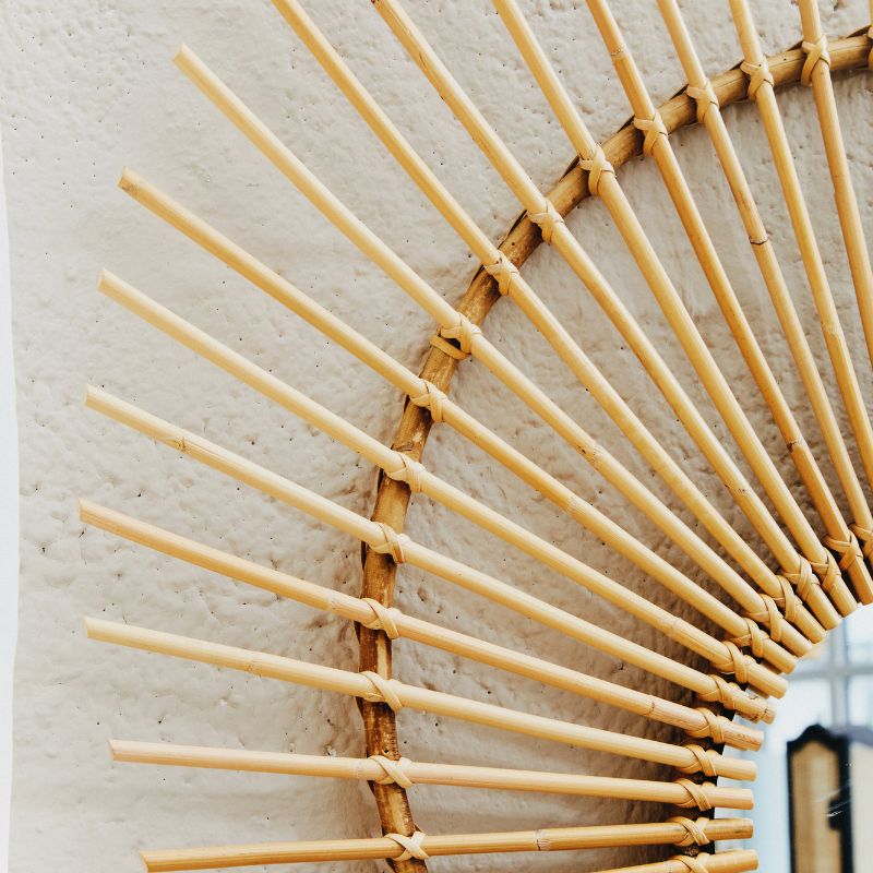 Calla Round Natural Rattan Wall Mirror