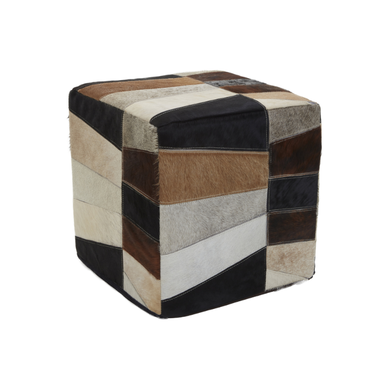 Deema Striped Pouffe