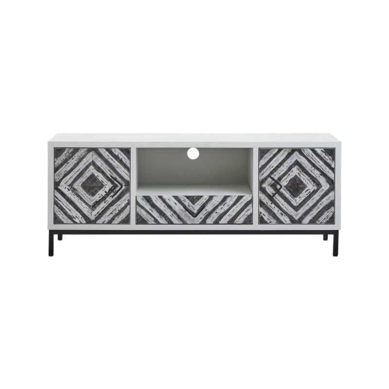 El Paso White Frame Media Unit