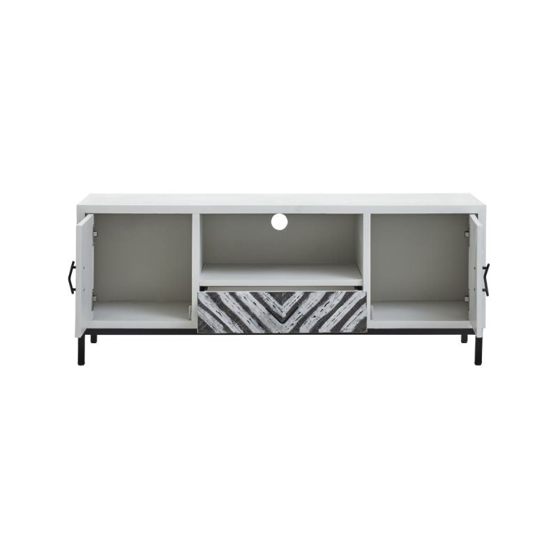 El Paso White Frame Media Unit